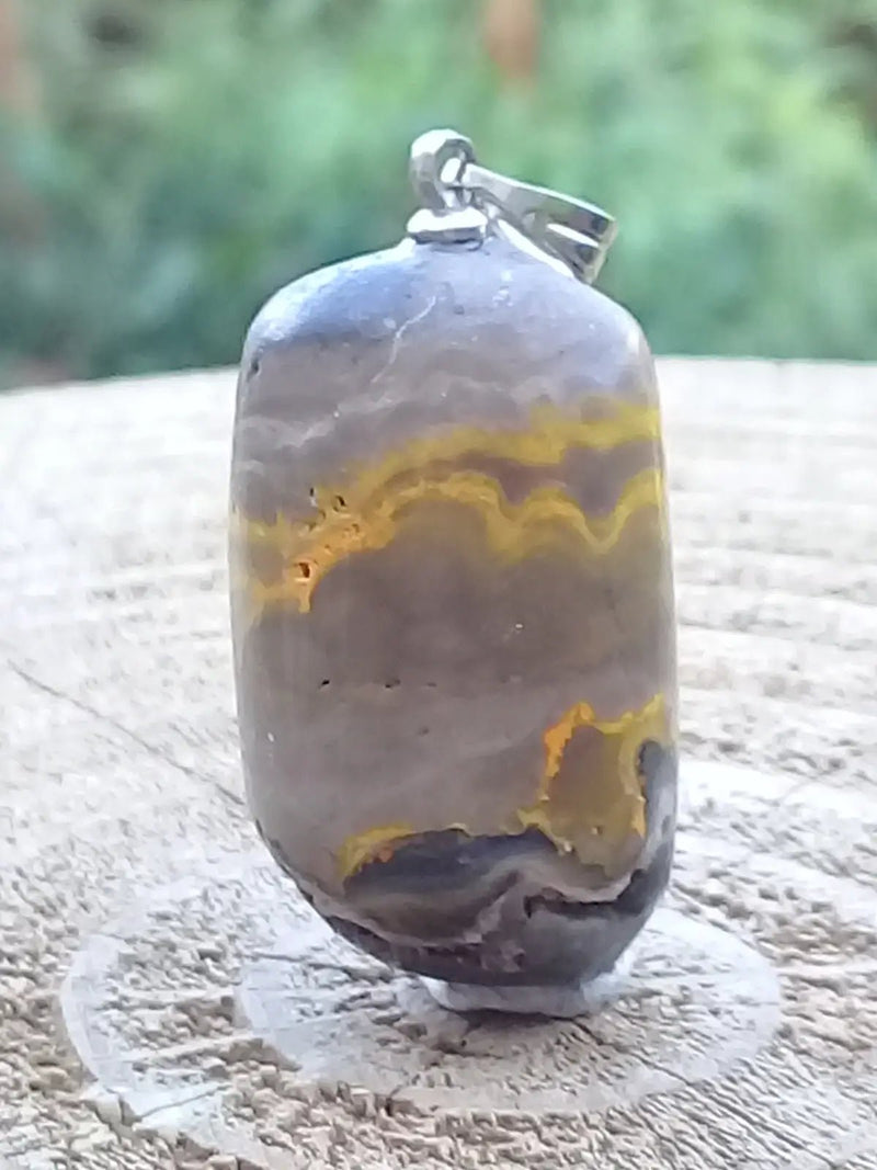 Chargez l&#39;image dans la visionneuse de la galerie, Jaspe Bourdon ou Jaspe Bumble-Bee pendentif Grade A+++ Rare Fourni avec cordon Jaspe Bourdon ou Jaspe Bumble-Bee pendentif

