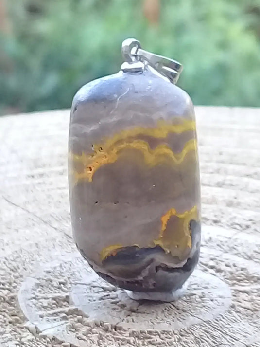 Jaspe Bourdon ou Jaspe Bumble-Bee pendentif Grade A+++ Rare Fourni avec cordon Jaspe Bourdon ou Jaspe Bumble-Bee pendentif