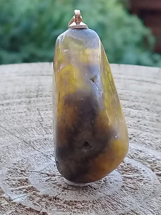 Jaspe Bourdon ou Jaspe Bumble-Bee pendentif Grade A+++ Rare Fourni avec cordon Jaspe Bourdon ou Jaspe Bumble-Bee pendentif