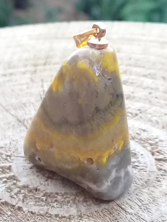 Jaspe Bourdon ou Jaspe Bumble-Bee pendentif Grade A+++ Rare Fourni avec cordon Jaspe Bourdon ou Jaspe Bumble-Bee pendentif