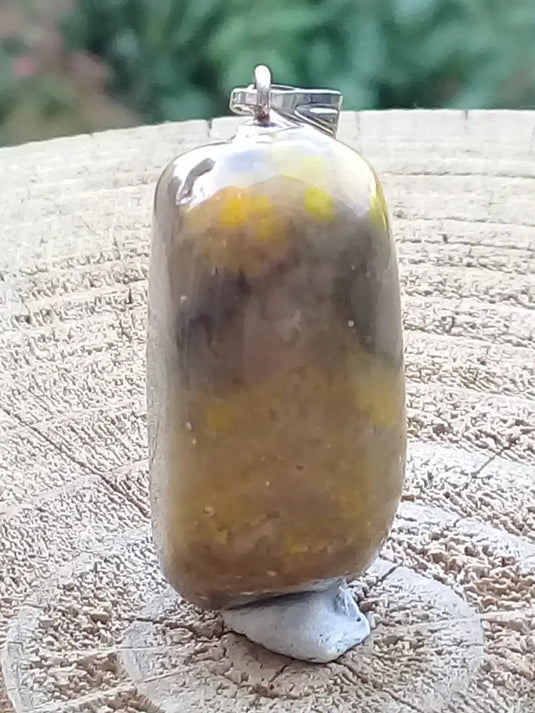 Jaspe Bourdon ou Jaspe Bumble-Bee pendentif Grade A+++ Rare Fourni avec cordon Jaspe Bourdon ou Jaspe Bumble-Bee pendentif