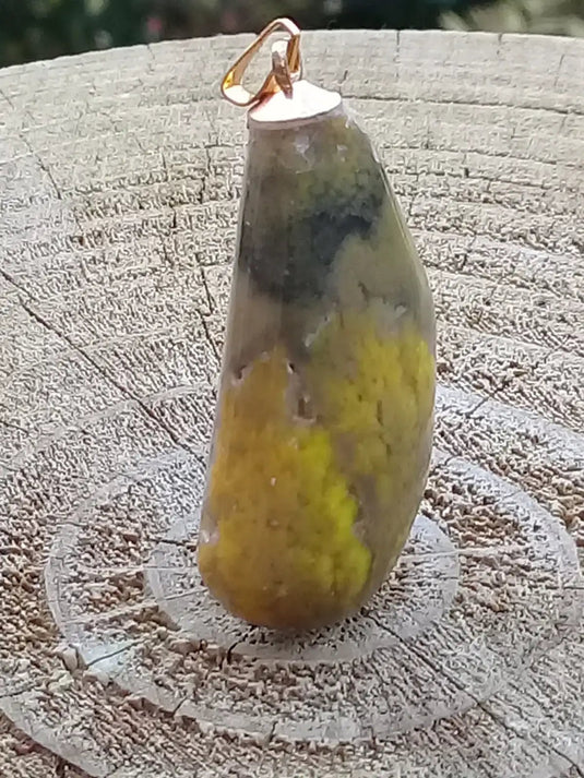 Jaspe Bourdon ou Jaspe Bumble-Bee pendentif Grade A+++ Rare Fourni avec cordon Jaspe Bourdon ou Jaspe Bumble-Bee pendentif