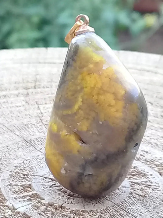 Jaspe Bourdon ou Jaspe Bumble-Bee pendentif Grade A+++ Rare Fourni avec cordon Jaspe Bourdon ou Jaspe Bumble-Bee pendentif