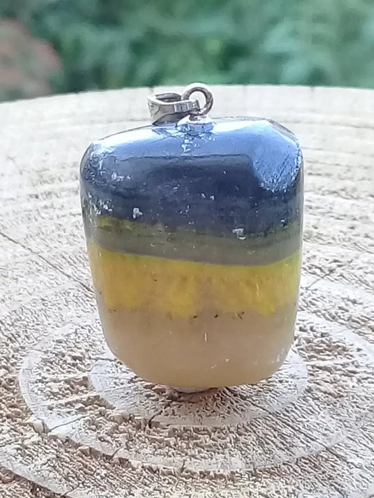 Jaspe Bourdon ou Jaspe Bumble-Bee pendentif Grade A+++ Rare Fourni avec cordon Jaspe Bourdon ou Jaspe Bumble-Bee pendentif