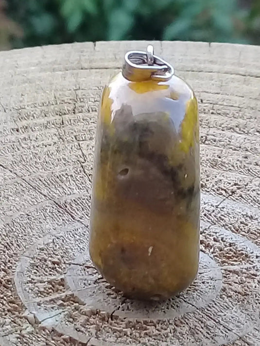 Jaspe Bourdon ou Jaspe Bumble-Bee pendentif Grade A+++ Rare Fourni avec cordon Jaspe Bourdon ou Jaspe Bumble-Bee pendentif