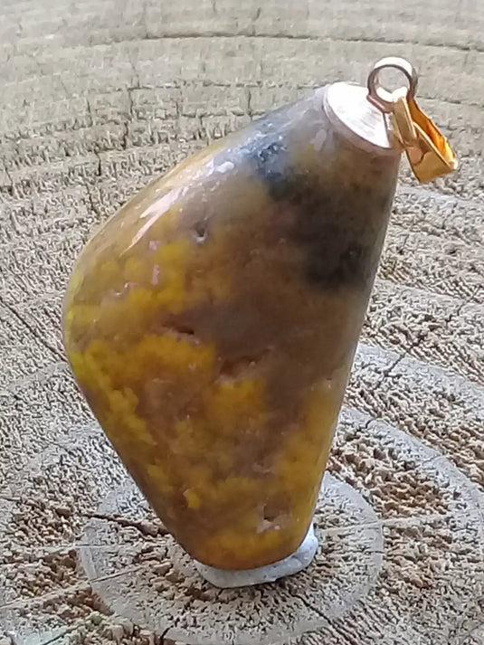 Jaspe Bourdon ou Jaspe Bumble-Bee pendentif Grade A+++ Rare Fourni avec cordon Jaspe Bourdon ou Jaspe Bumble-Bee pendentif