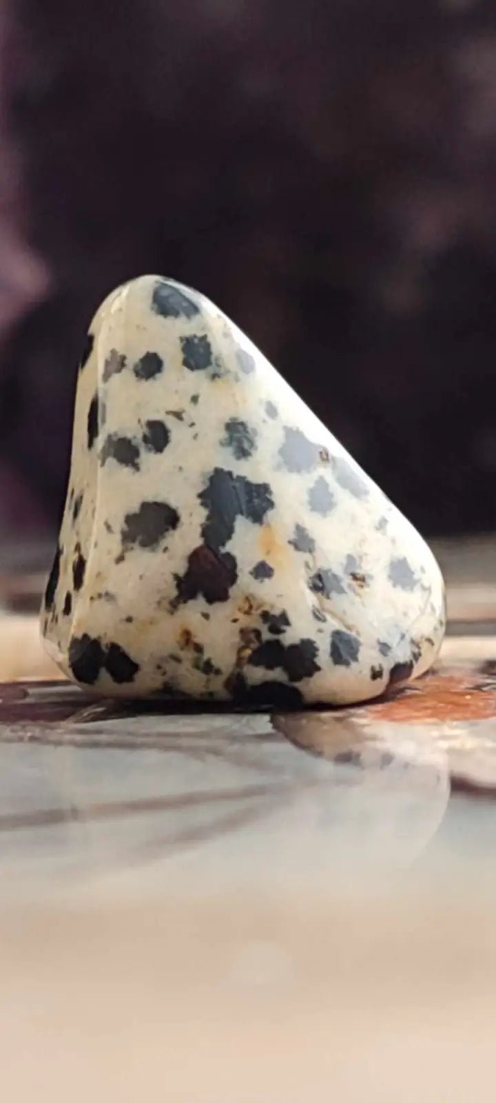 Load image into Gallery viewer, Jaspe dalmatien du Brésil pierre roulée Grade A++++ Jaspe dalmatien pierre roulée
