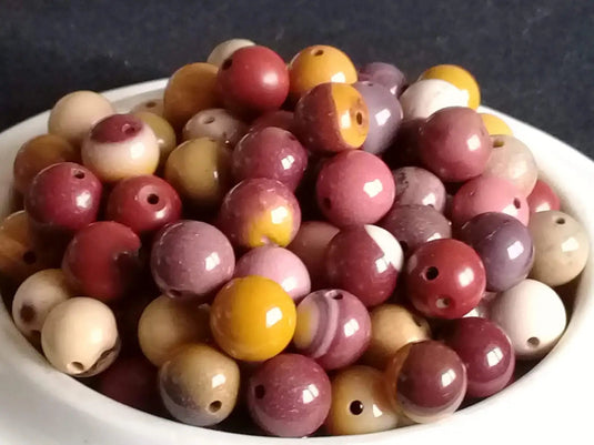 Jaspe Mokaïte d’Australie perle Grade A++++ Prix perle à l’unité Diam 8mm Jaspe Mokaïte d’Australie perle