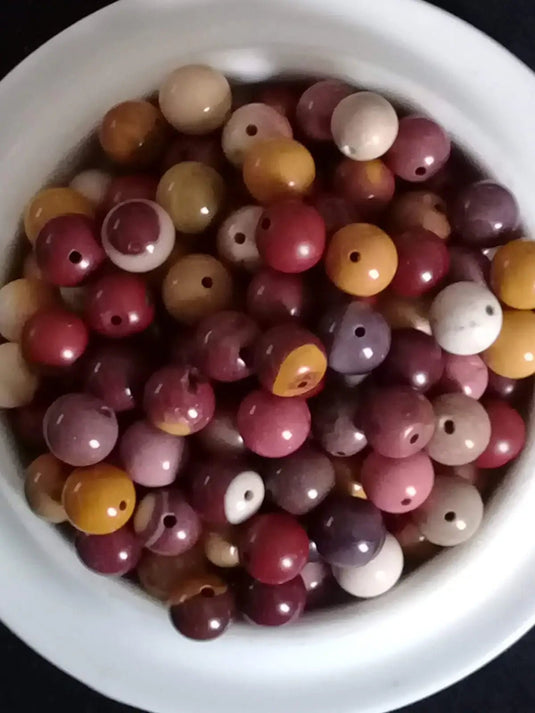 Jaspe Mokaïte d’Australie perle Grade A++++ Prix perle à l’unité Diam 8mm Jaspe Mokaïte d’Australie perle