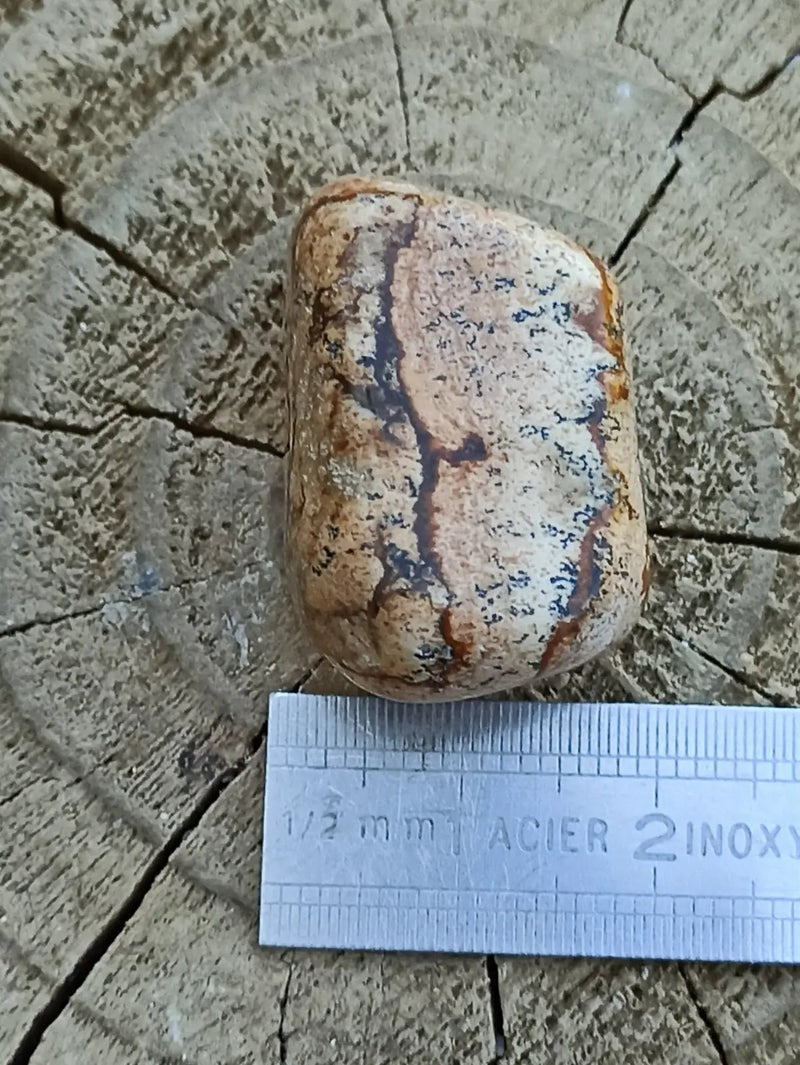 Load image into Gallery viewer, Jaspe paysage d’Uruguay pierre roulée Grade A++++ Jaspe paysage pierre roulée
