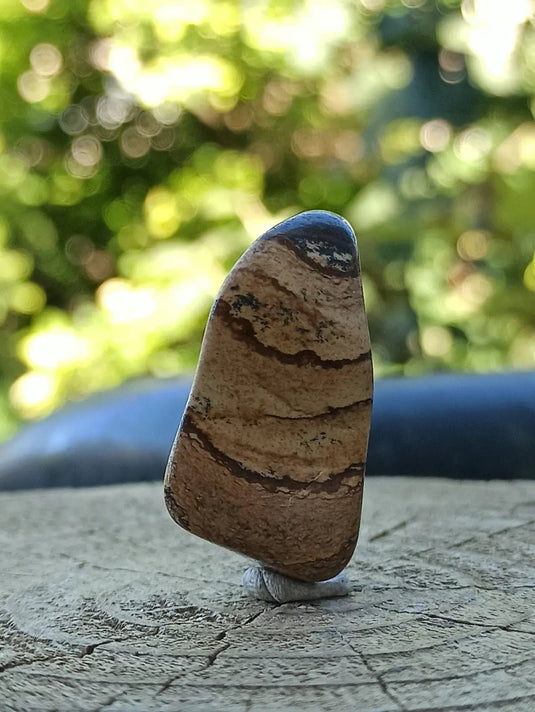 Jaspe paysage d’Uruguay pierre roulée Grade A++++ Jaspe paysage pierre roulée