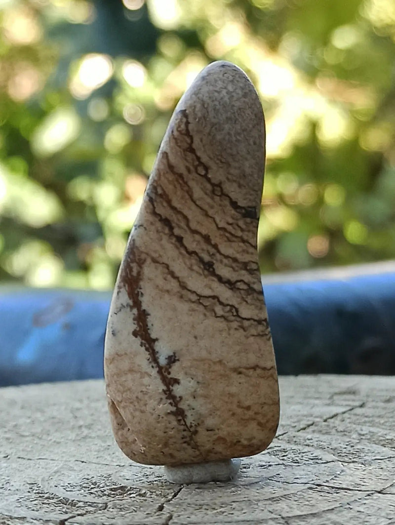 Chargez l&#39;image dans la visionneuse de la galerie, Jaspe paysage d’Uruguay pierre roulée Grade A++++ Jaspe paysage pierre roulée
