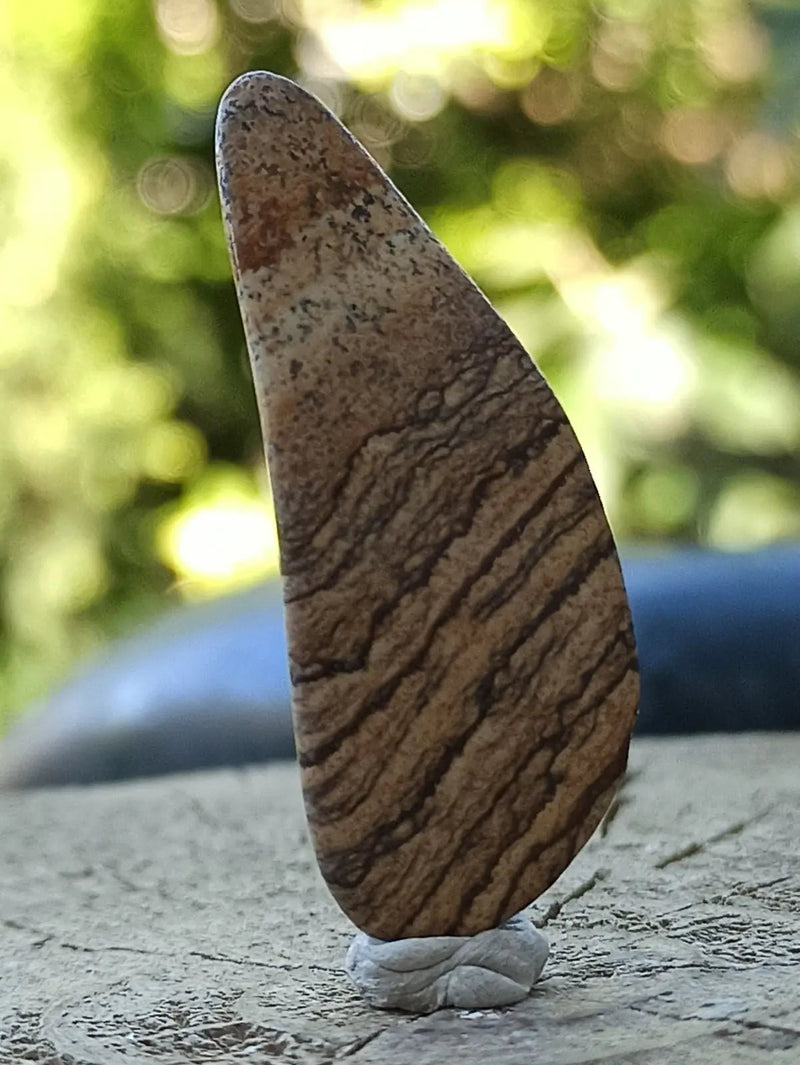 Chargez l&#39;image dans la visionneuse de la galerie, Jaspe paysage d’Uruguay pierre roulée Grade A++++ Jaspe paysage pierre roulée
