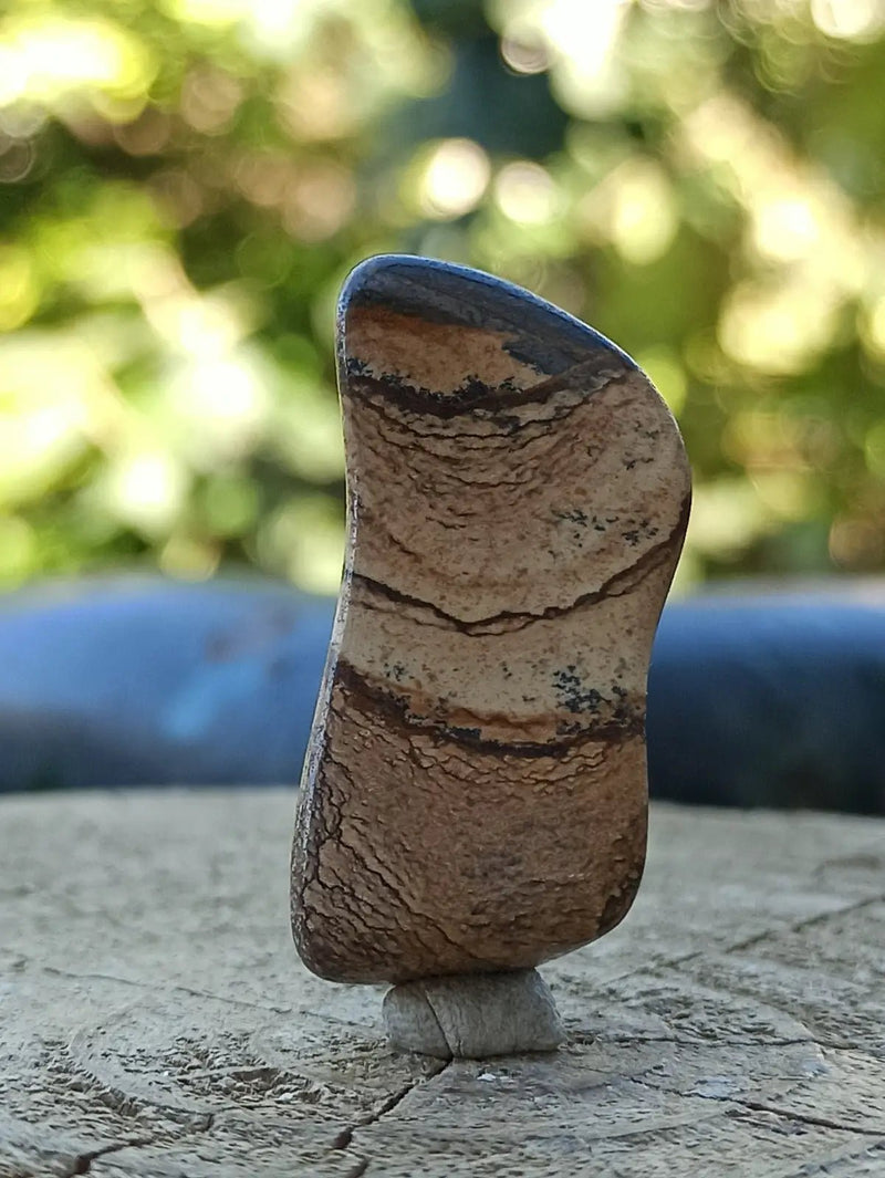 Chargez l&#39;image dans la visionneuse de la galerie, Jaspe paysage d’Uruguay pierre roulée Grade A++++ Jaspe paysage pierre roulée
