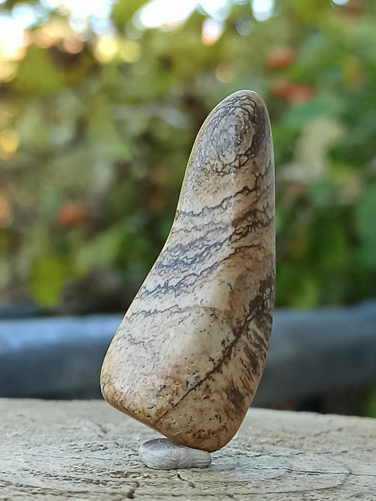 Jaspe paysage d’Uruguay pierre roulée Grade A++++ Jaspe paysage pierre roulée