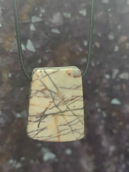 Jaspe Picasso du Mexique - Cabochon Pendentif - Grade Premium Jaspe Picasso pendentif