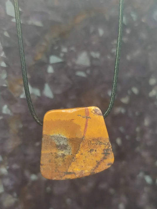 Jaspe Picasso du Mexique - Cabochon Pendentif - Grade Premium Jaspe Picasso pendentif