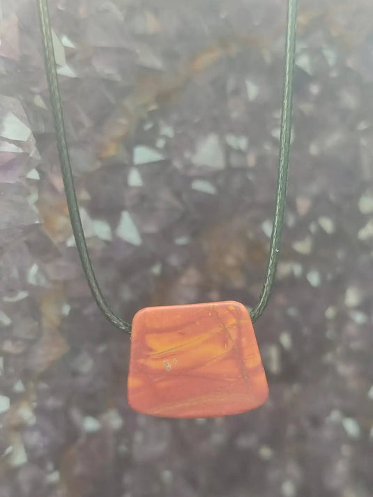 Jaspe Picasso du Mexique - Cabochon Pendentif - Grade Premium Jaspe Picasso pendentif