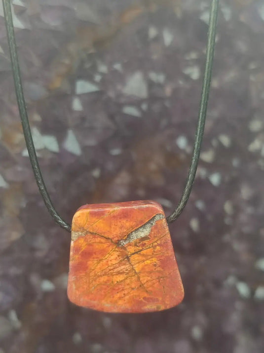 Jaspe Picasso du Mexique - Cabochon Pendentif - Grade Premium Jaspe Picasso pendentif