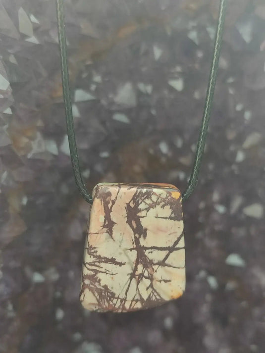 Jaspe Picasso du Mexique - Cabochon Pendentif - Grade Premium Jaspe Picasso pendentif