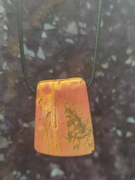 Jaspe Picasso du Mexique - Cabochon Pendentif - Grade Premium Jaspe Picasso pendentif