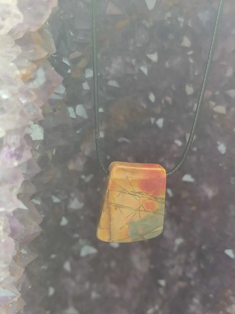 Chargez l&#39;image dans la visionneuse de la galerie, Jaspe Picasso du Mexique - Cabochon Pendentif - Grade Premium Jaspe Picasso pendentif
