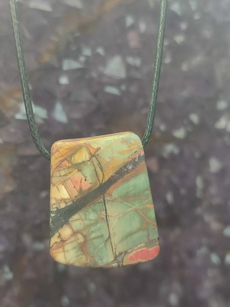 Chargez l&#39;image dans la visionneuse de la galerie, Jaspe Picasso du Mexique - Cabochon Pendentif - Grade Premium Jaspe Picasso pendentif
