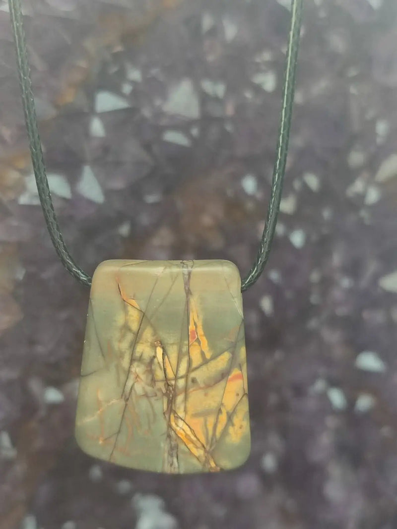 Load image into Gallery viewer, Jaspe Picasso du Mexique - Cabochon Pendentif - Grade Premium Jaspe Picasso pendentif
