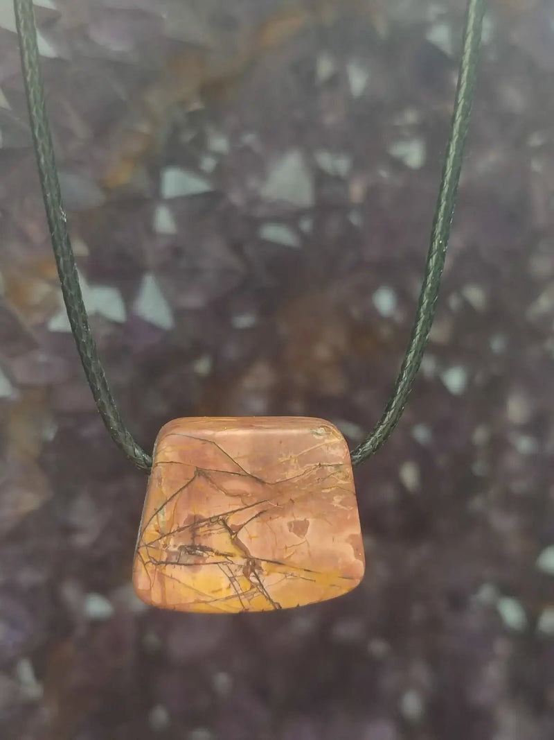 Chargez l&#39;image dans la visionneuse de la galerie, Jaspe Picasso du Mexique - Cabochon Pendentif - Grade Premium Jaspe Picasso pendentif
