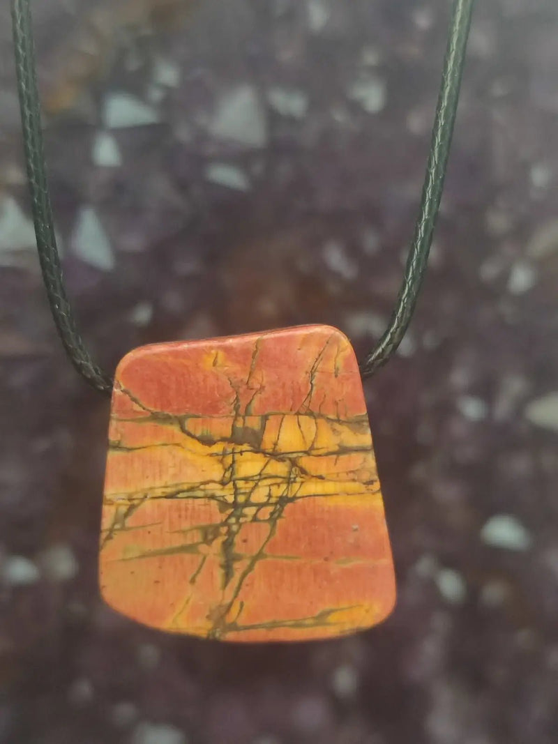 Chargez l&#39;image dans la visionneuse de la galerie, Jaspe Picasso du Mexique - Cabochon Pendentif - Grade Premium Jaspe Picasso pendentif
