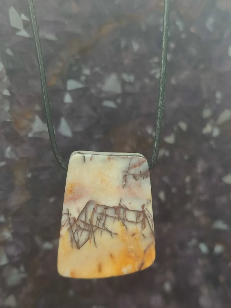 Load image into Gallery viewer, Jaspe Picasso du Mexique - Cabochon Pendentif - Grade Premium Jaspe Picasso pendentif
