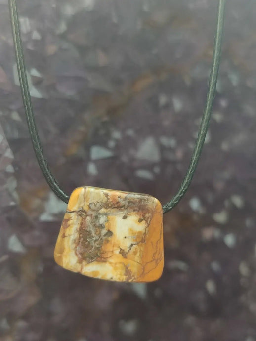 Jaspe Picasso du Mexique - Cabochon Pendentif - Grade Premium Jaspe Picasso pendentif