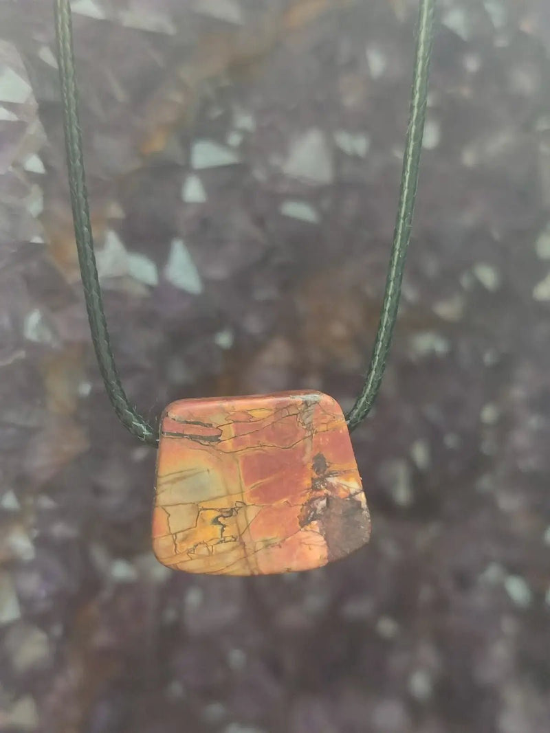 Chargez l&#39;image dans la visionneuse de la galerie, Jaspe Picasso du Mexique - Cabochon Pendentif - Grade Premium Jaspe Picasso pendentif
