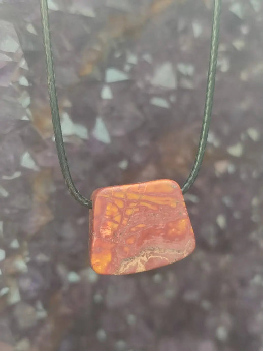 Jaspe Picasso du Mexique - Cabochon Pendentif - Grade Premium Jaspe Picasso pendentif