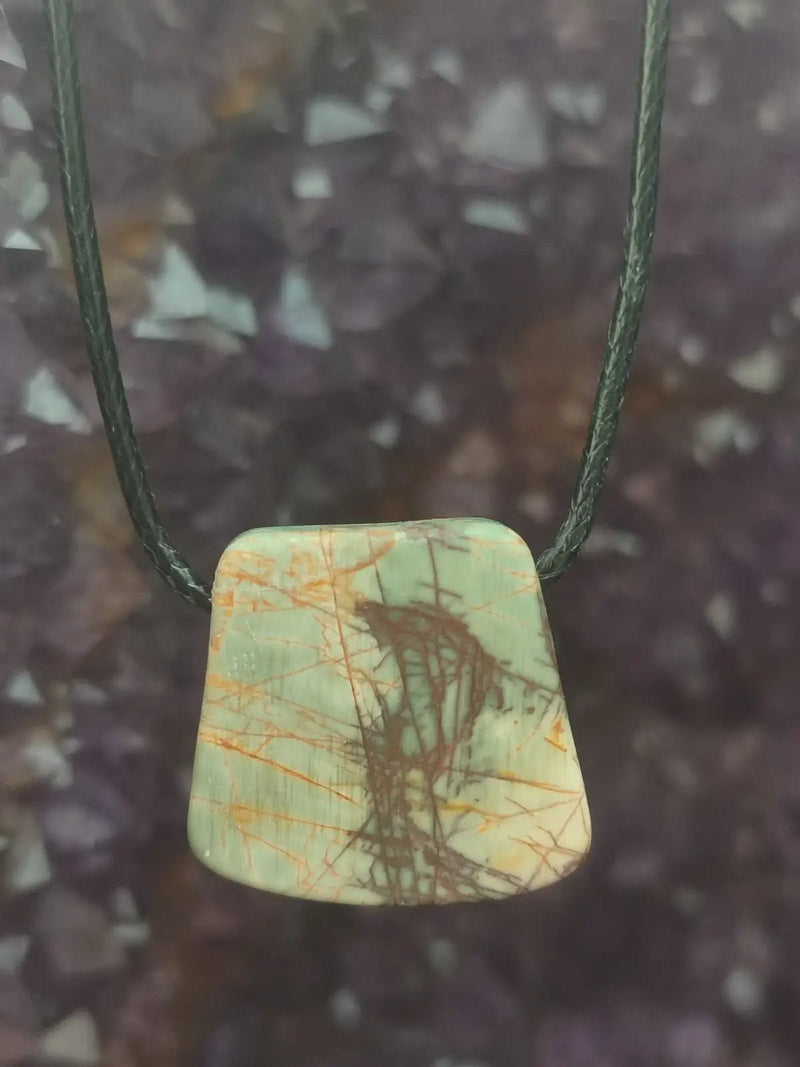 Chargez l&#39;image dans la visionneuse de la galerie, Jaspe Picasso du Mexique - Cabochon Pendentif - Grade Premium Jaspe Picasso pendentif
