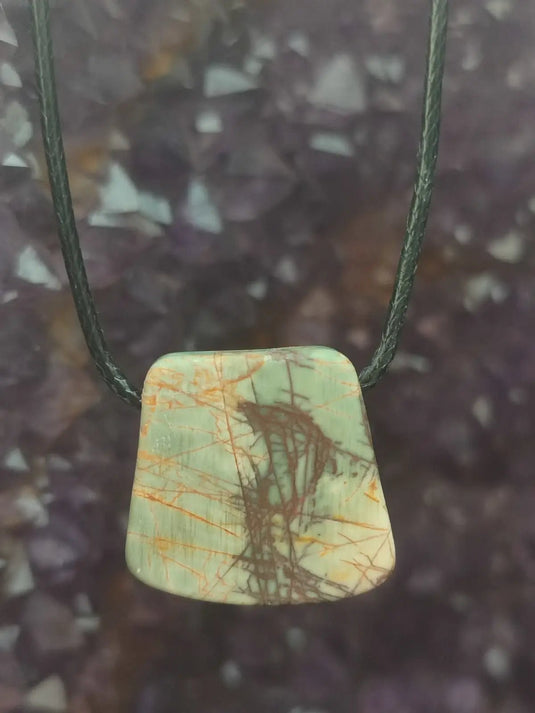 Jaspe Picasso du Mexique - Cabochon Pendentif - Grade Premium Jaspe Picasso pendentif