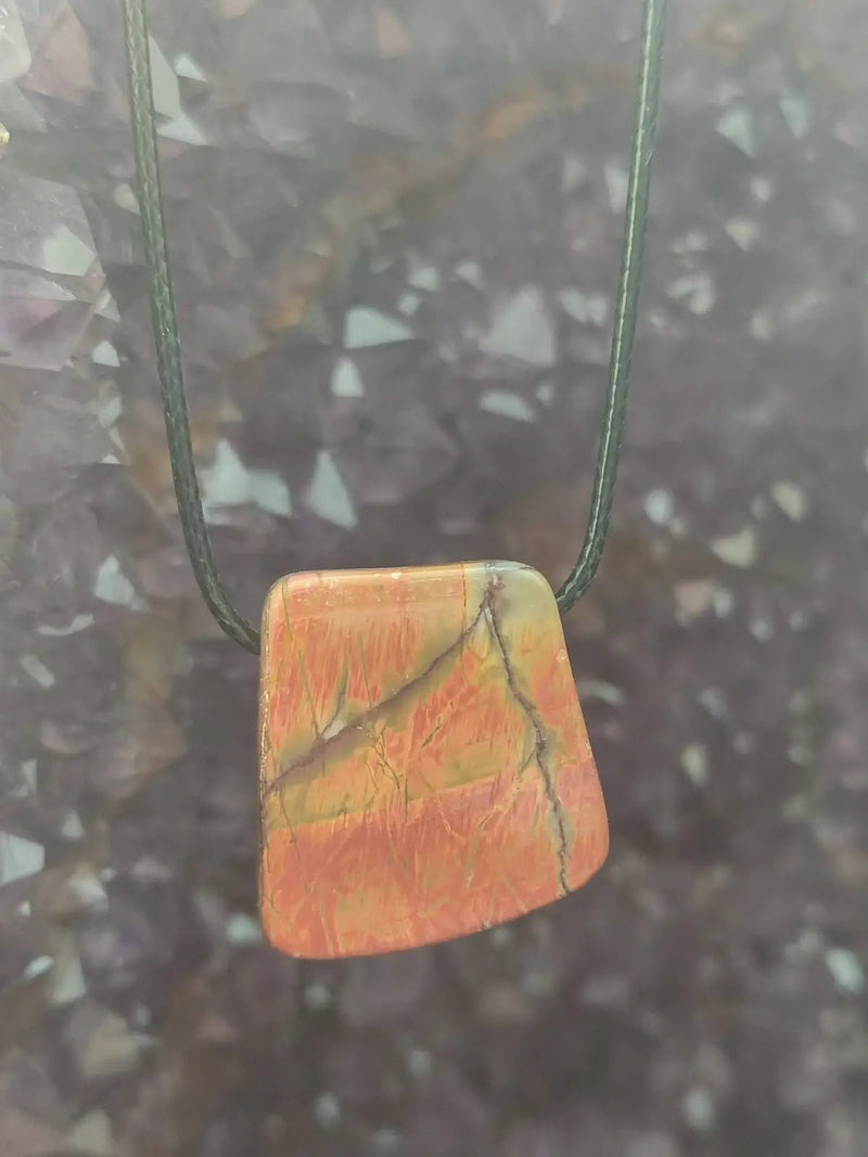 Chargez l&#39;image dans la visionneuse de la galerie, Jaspe Picasso du Mexique - Cabochon Pendentif - Grade Premium Jaspe Picasso pendentif
