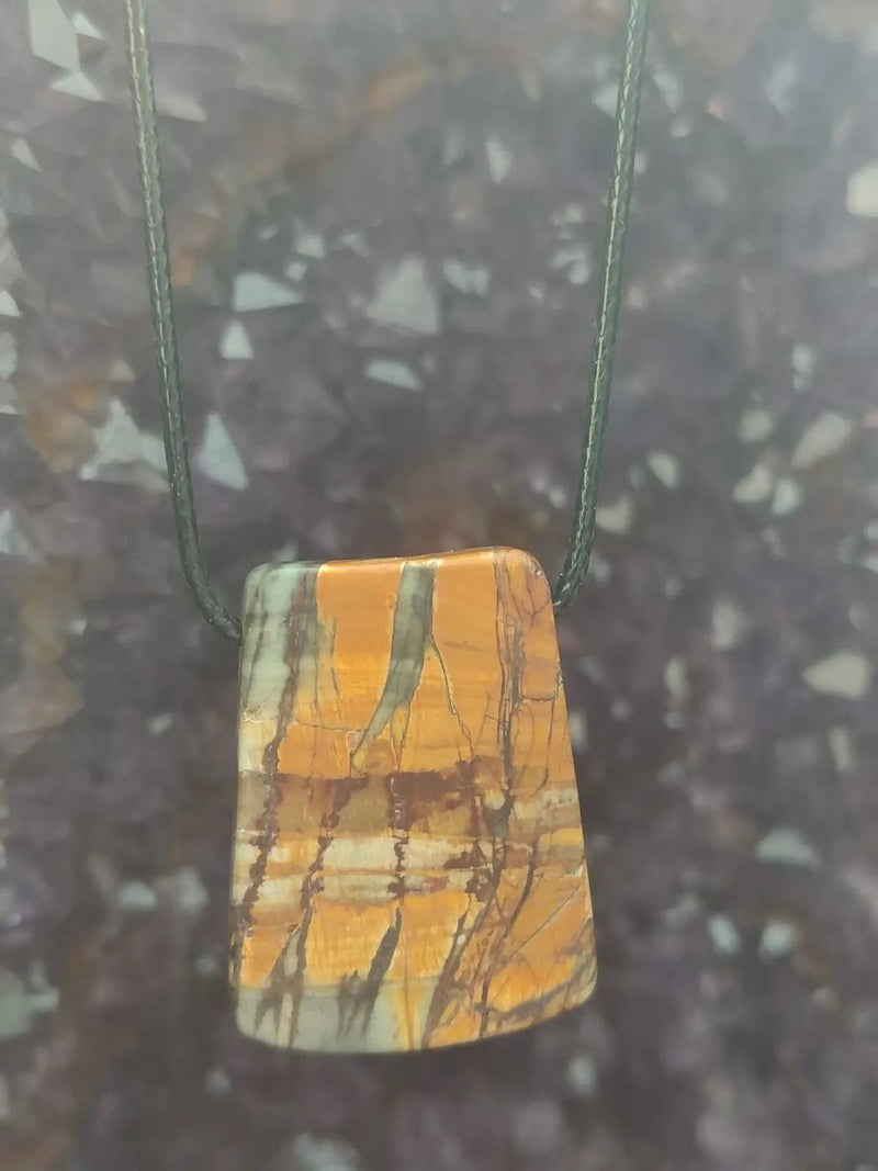 Chargez l&#39;image dans la visionneuse de la galerie, Jaspe Picasso du Mexique - Cabochon Pendentif - Grade Premium Jaspe Picasso pendentif
