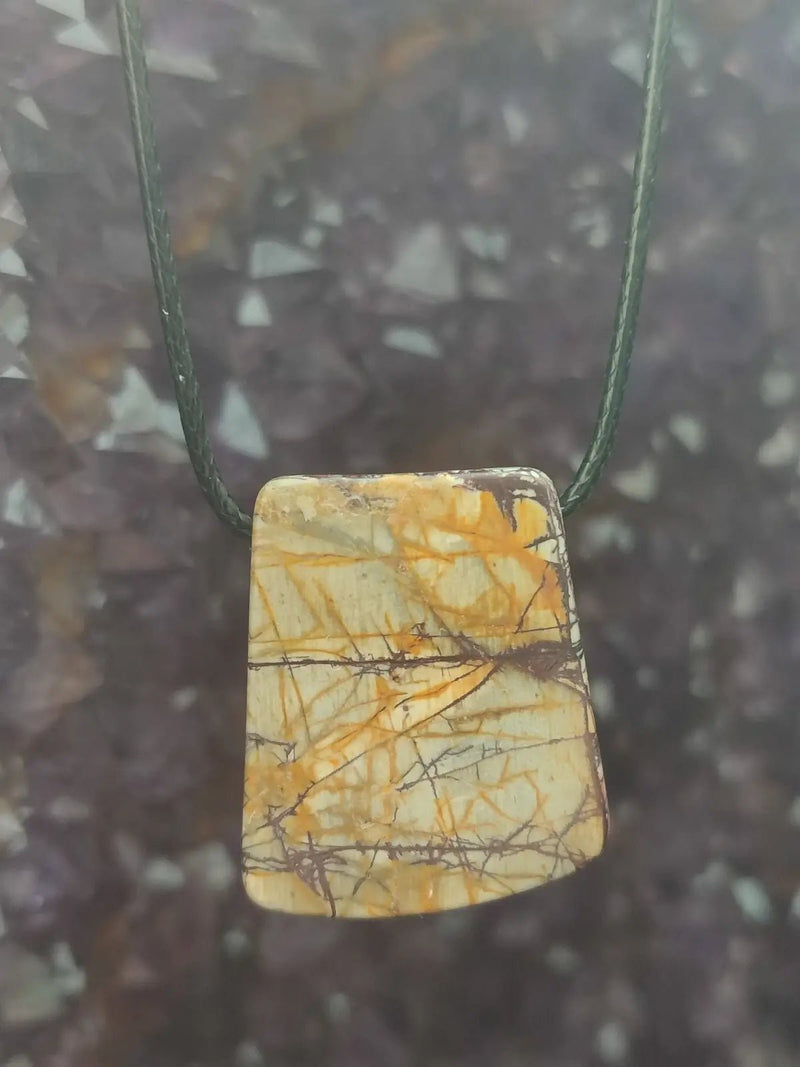 Chargez l&#39;image dans la visionneuse de la galerie, Jaspe Picasso du Mexique - Cabochon Pendentif - Grade Premium Jaspe Picasso pendentif
