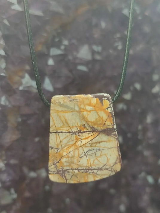 Jaspe Picasso du Mexique - Cabochon Pendentif - Grade Premium Jaspe Picasso pendentif