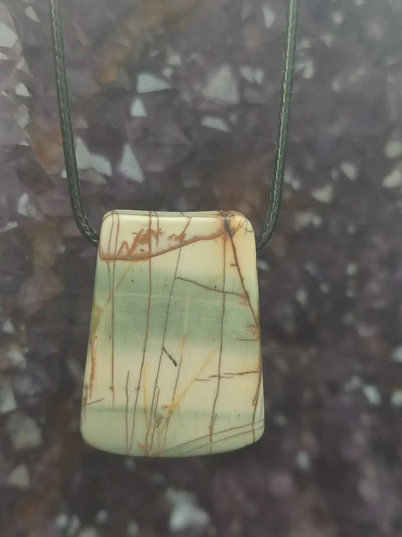 Load image into Gallery viewer, Jaspe Picasso du Mexique - Cabochon Pendentif - Grade Premium Jaspe Picasso pendentif
