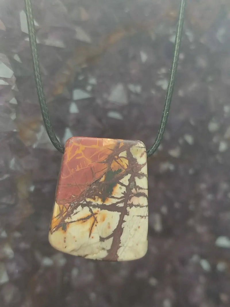 Load image into Gallery viewer, Jaspe Picasso du Mexique - Cabochon Pendentif - Grade Premium Jaspe Picasso pendentif
