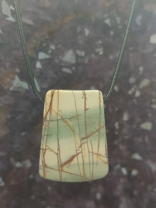 Jaspe Picasso du Mexique - Cabochon Pendentif - Grade Premium Jaspe Picasso pendentif