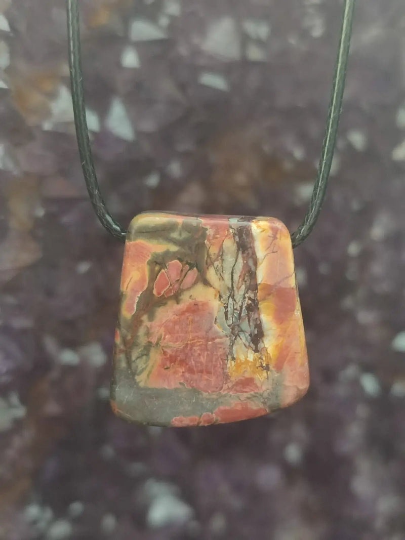 Load image into Gallery viewer, Jaspe Picasso du Mexique - Cabochon Pendentif - Grade Premium Jaspe Picasso pendentif
