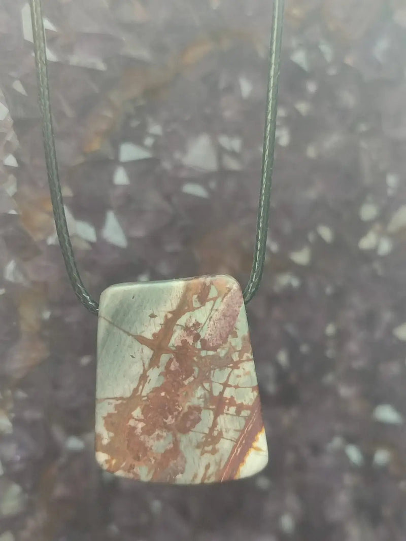 Chargez l&#39;image dans la visionneuse de la galerie, Jaspe Picasso du Mexique - Cabochon Pendentif - Grade Premium Jaspe Picasso pendentif
