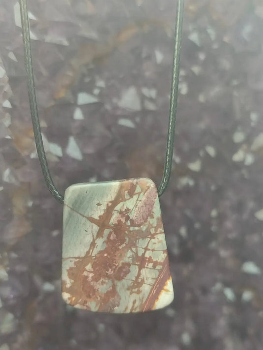 Jaspe Picasso du Mexique - Cabochon Pendentif - Grade Premium Jaspe Picasso pendentif