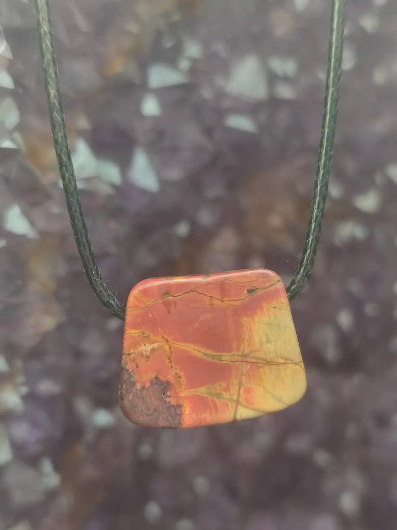 Chargez l&#39;image dans la visionneuse de la galerie, Jaspe Picasso du Mexique - Cabochon Pendentif - Grade Premium Jaspe Picasso pendentif
