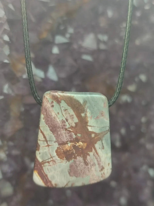 Jaspe Picasso du Mexique - Cabochon Pendentif - Grade Premium Jaspe Picasso pendentif