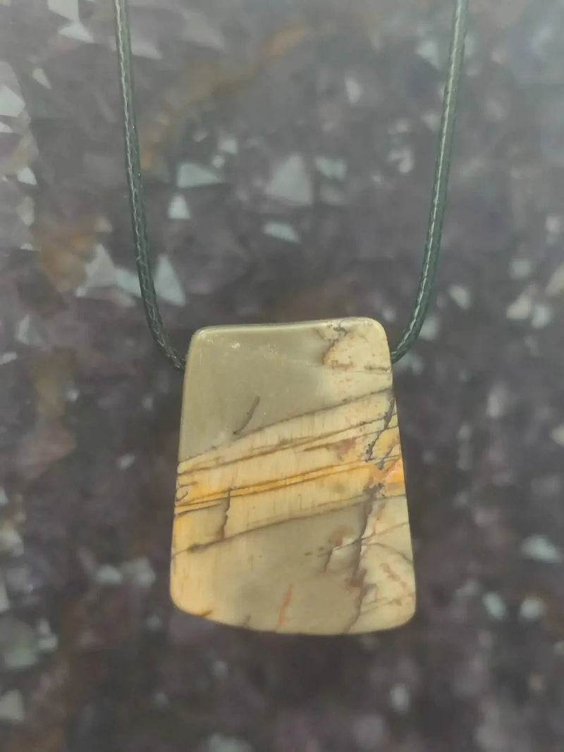 Load image into Gallery viewer, Jaspe Picasso du Mexique - Cabochon Pendentif - Grade Premium Jaspe Picasso pendentif
