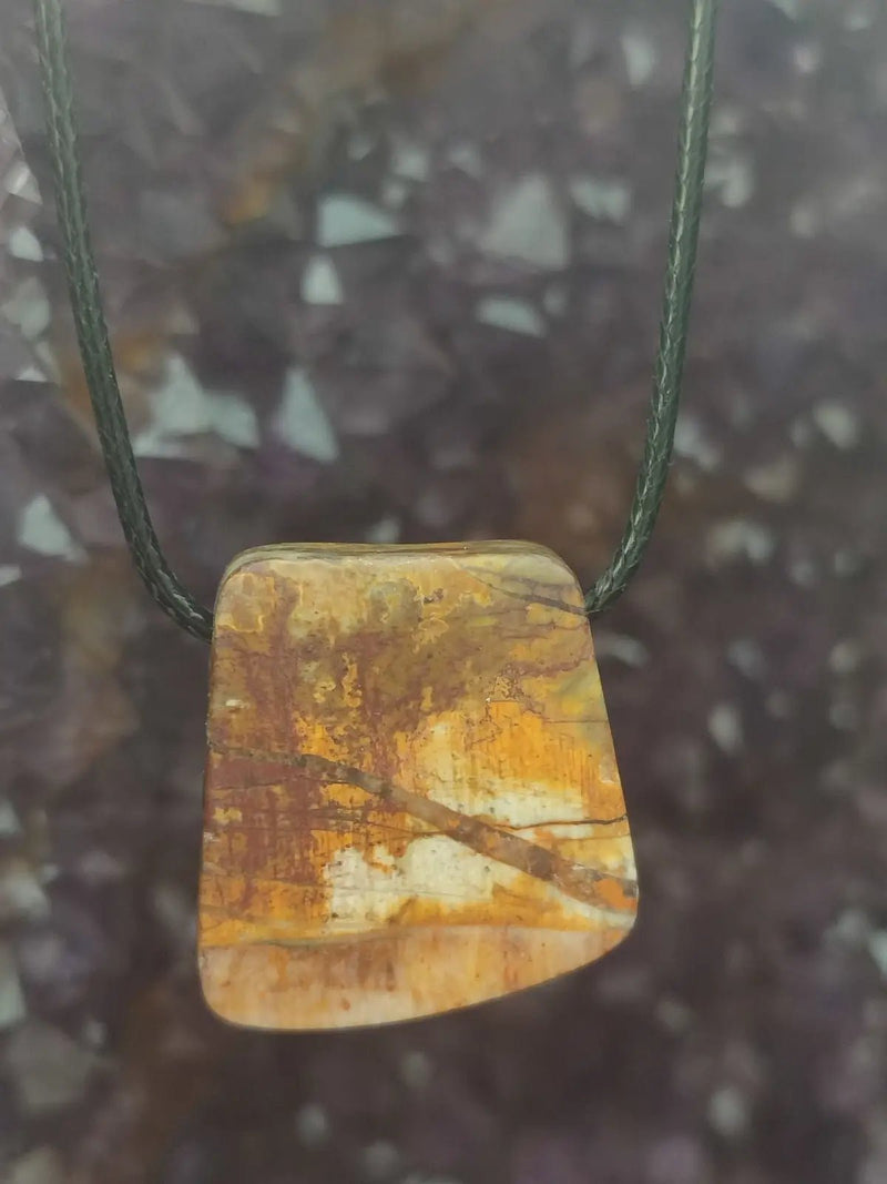 Load image into Gallery viewer, Jaspe Picasso du Mexique - Cabochon Pendentif - Grade Premium Jaspe Picasso pendentif
